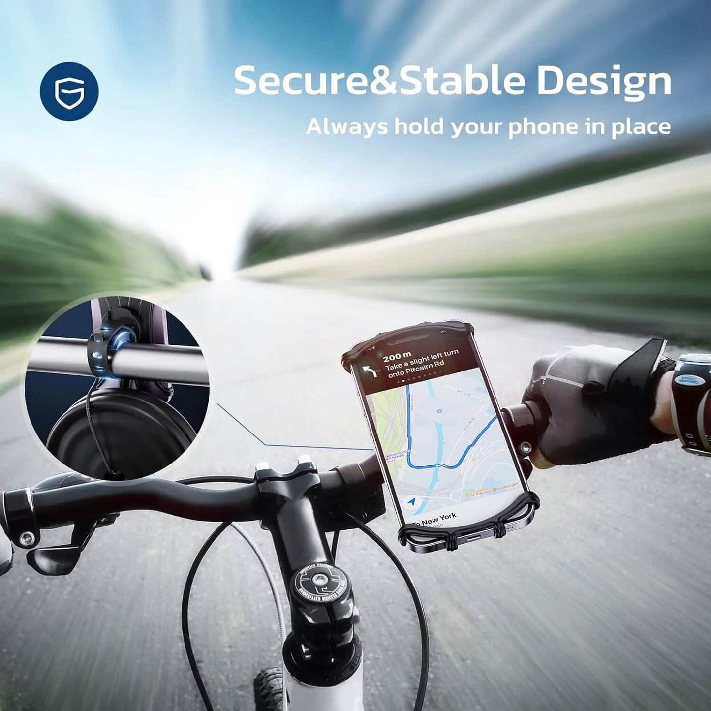 360° Rotatable Waterproof Bike Phone Mount