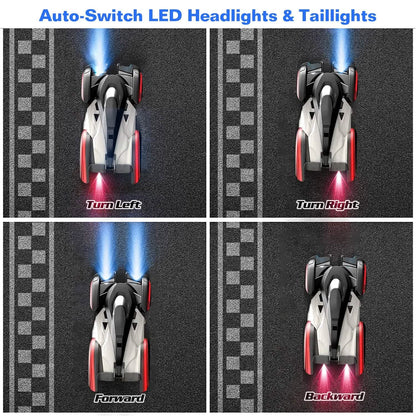 360¬∞ Rotating Electric Wall Climbing Remote Control Dual Mode Car