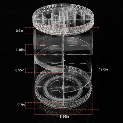 360° Rotating Make Up Organizer