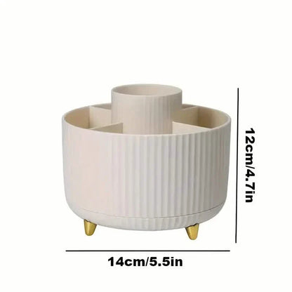 360° Rotating Makeup Organizer Holder for Brushes, Lipsticks, Skin Care & More