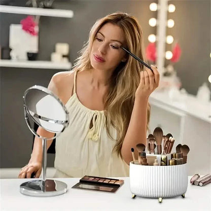 360° Rotating Makeup Organizer Holder for Brushes, Lipsticks, Skin Care & More