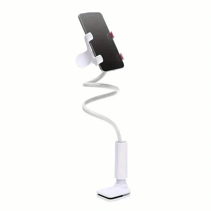 360° Rotating Universal Phone Stand with Flexible Spiral Base for Lazy Browsing