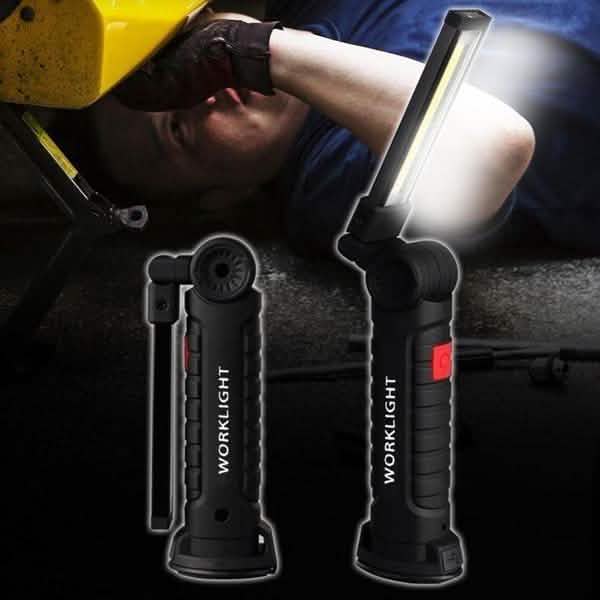 360° Rotation Inspection Lamp LED + COB Flexible Cordless Rechargeable Work Light