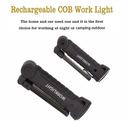 360° Rotation Inspection Lamp LED + COB Flexible Cordless Rechargeable Work Light
