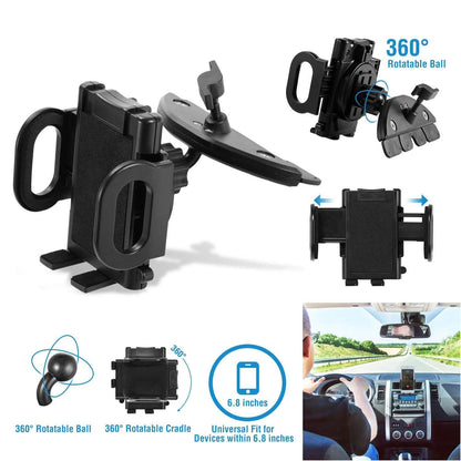 360° Universal CD Slot Car Phone Mount
