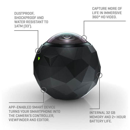 360fly 32GB 360 HD Video Camera (Refurbished)
