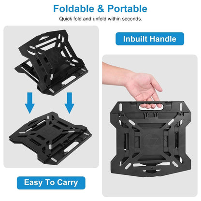 360º Rotating Laptop Riser Stand with Phone Stand 8 Level Adjustable Height