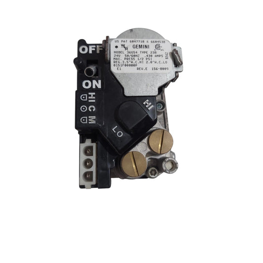 White Rodgers GEMINI 36G54 HVAC Furnace Gas Valve Goodman Type 238 (Refurbed)
