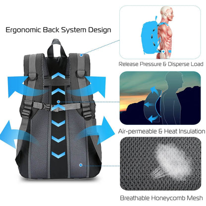 36L Outdoor Backpack Waterproof Travel Knapsack