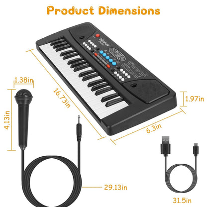 37 Keys Digital Music Electronic Keyboard Instrument with Microphone