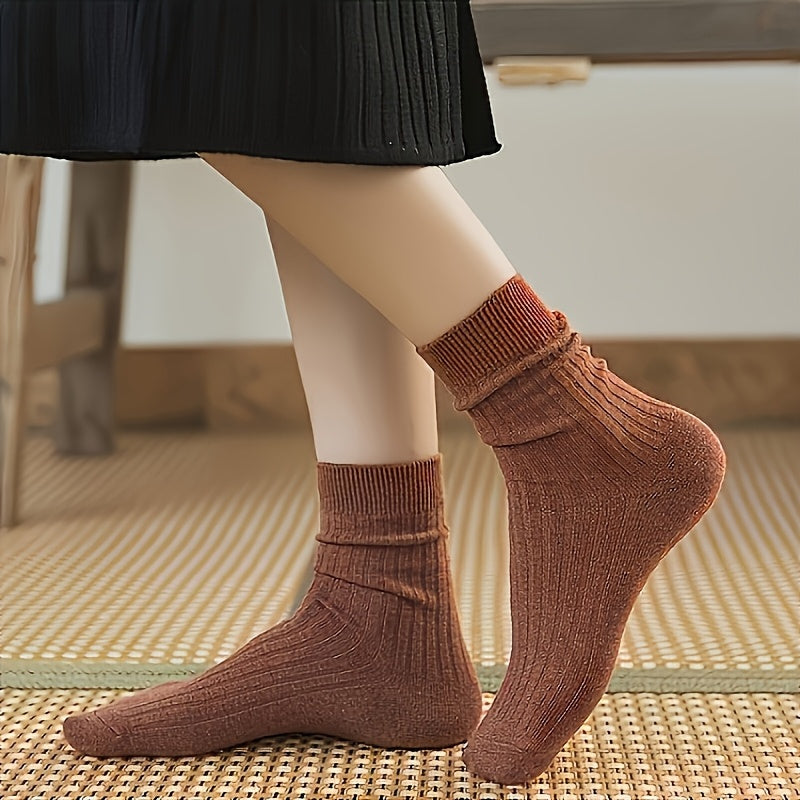 10-Pack: Soft Comfortable Tube Socks – Solid Colors, All-Season