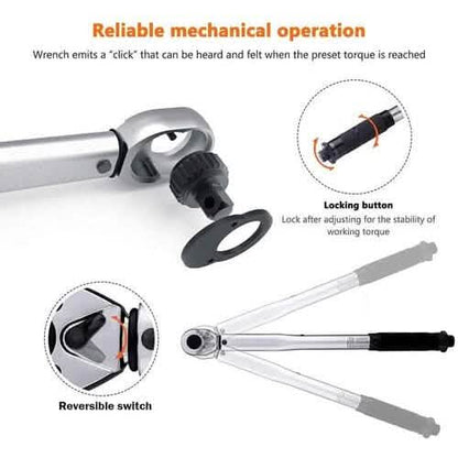 3/8 Drive Click Torque Wrench Set-HTW1A