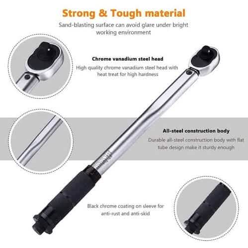 3/8 Drive Click Torque Wrench Set-HTW1A