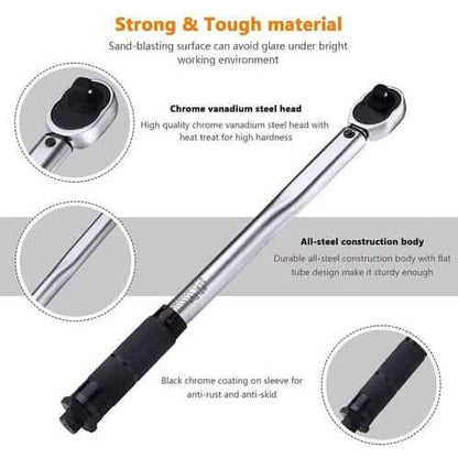 3/8 Drive Click Torque Wrench Set-HTW1A