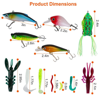 383-Piece: Fishing Lures Tackle Box
