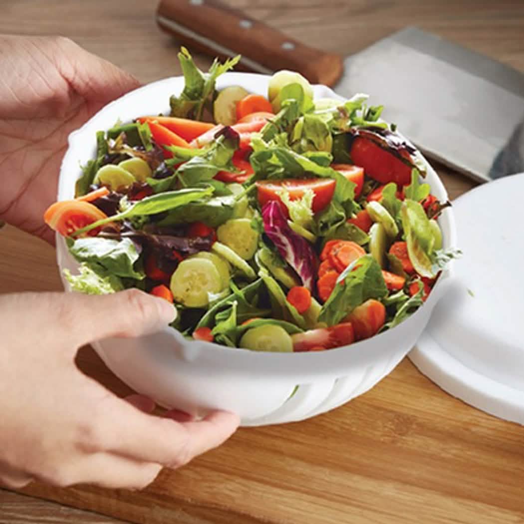 2-Piece: Instant Salad-Cutter Bowl Set