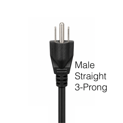Anderic Universal 10 Foot AC AWG Power Cable | 3 Prong | 3 Prong Female - 10FT3PPC