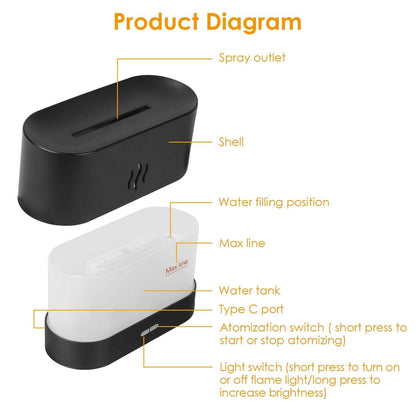 3D Flame Air Humidifier