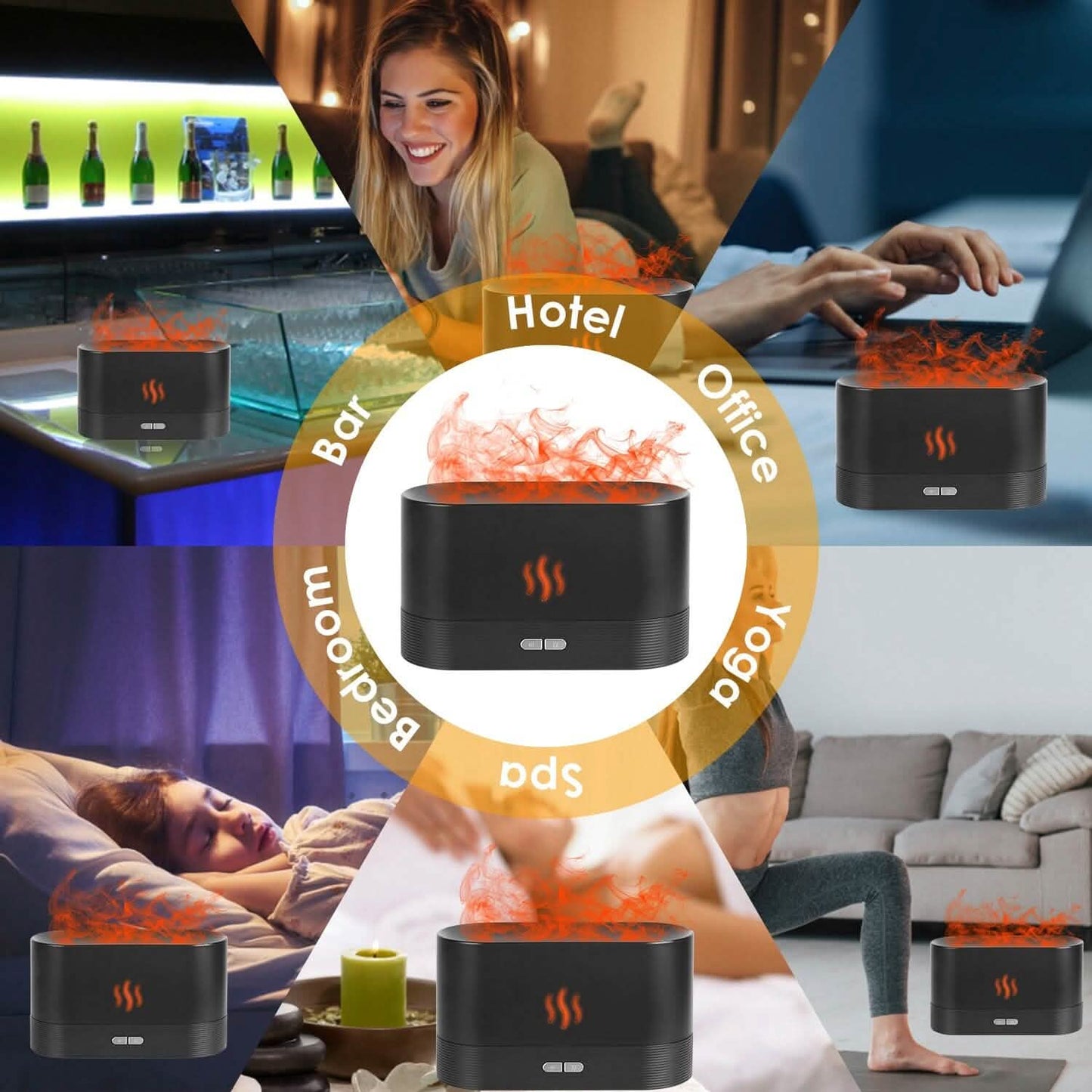 3D Flame Air Humidifier
