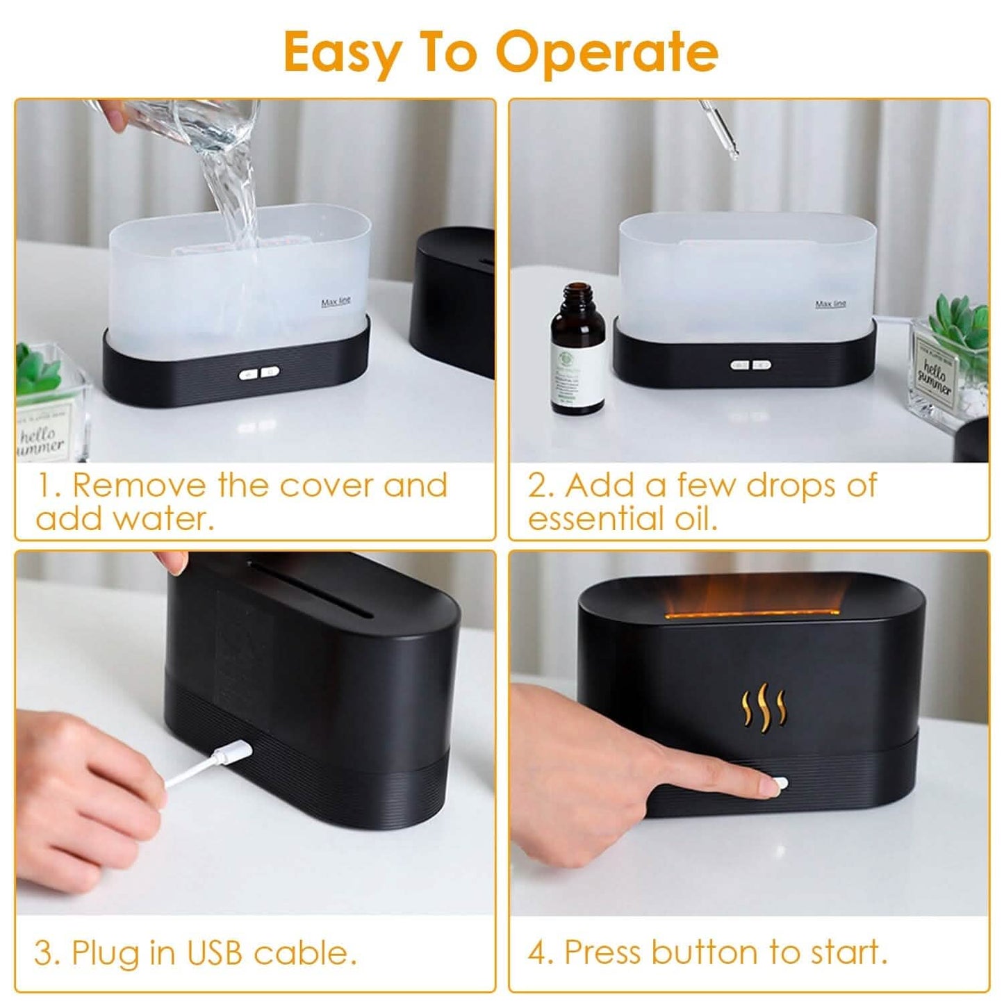 3D Flame Air Humidifier