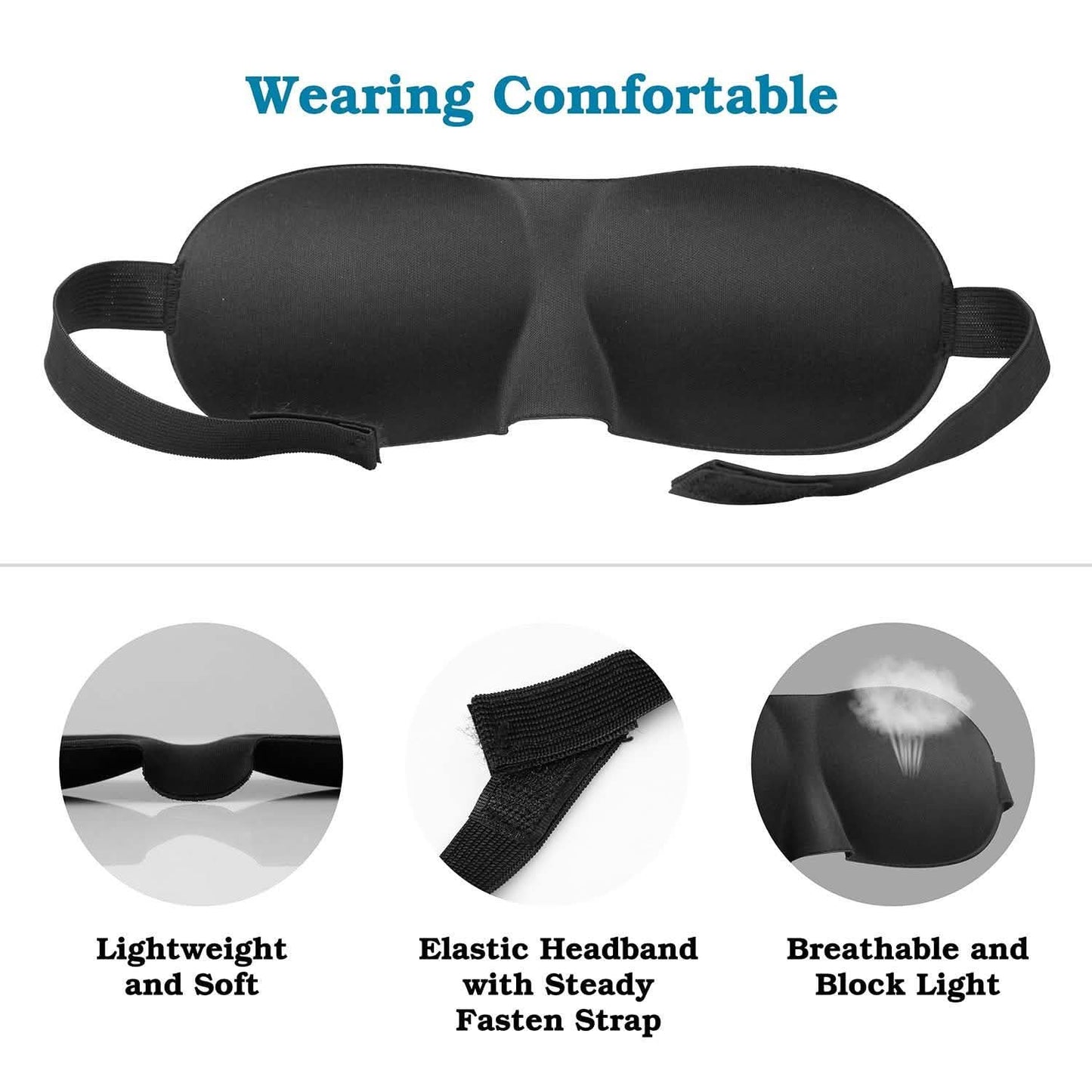 3D Soft Blindfold Sleeping Eye Mask