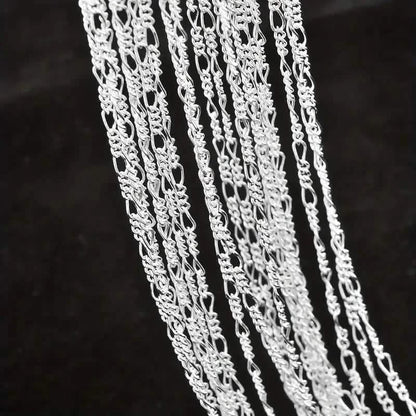 Exquisite Copper Necklace Chain, 16–30in Adjustable, 925 Silver Plated