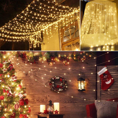 3M 300 LEDs String Curtain Light with Remote