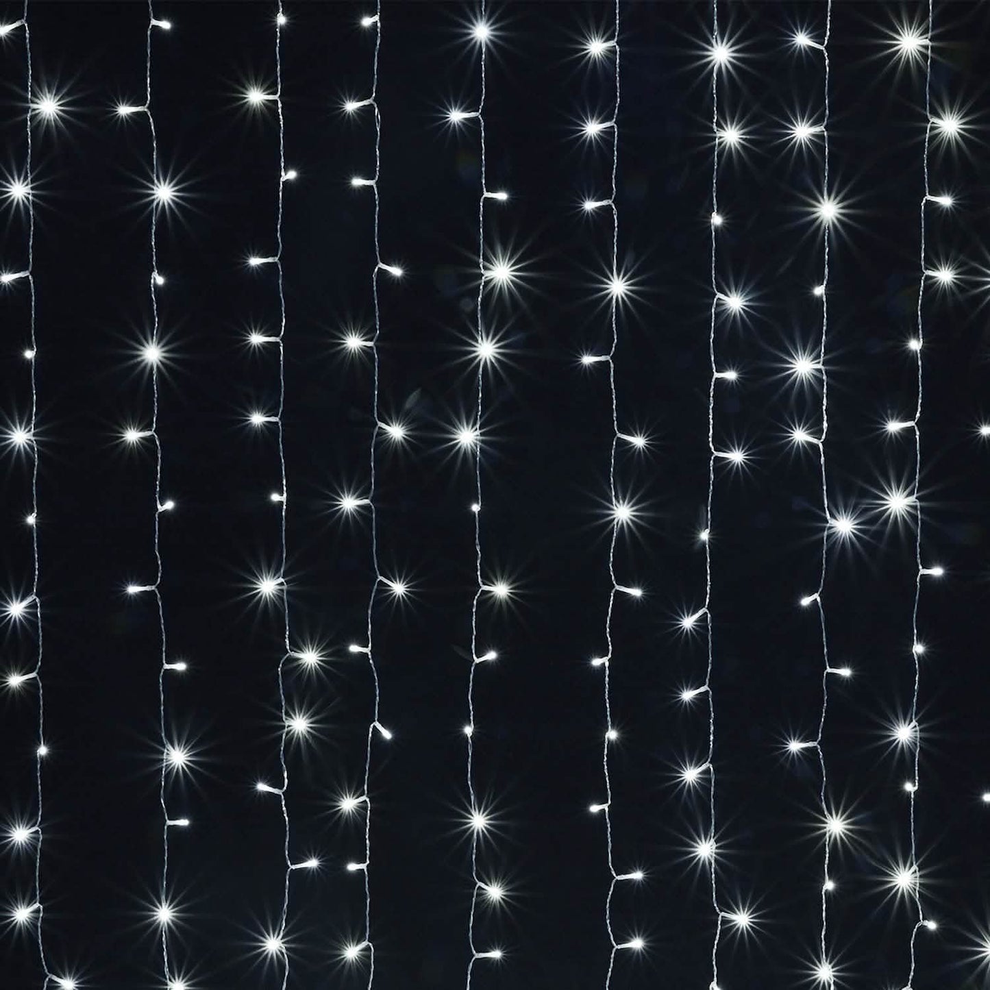 3Mx3M White 300 LED Curtain Fairy String Light 8 Models Garden Patio Party Decoration