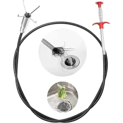 4-Claw Pipe Clog Remover, Spring Plumbing Tool for Kitchen Bathroom, Hair and Debris Catcher