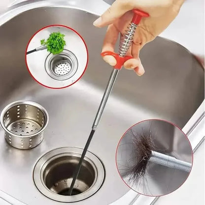 4-Claw Pipe Clog Remover, Spring Plumbing Tool for Kitchen Bathroom, Hair and Debris Catcher