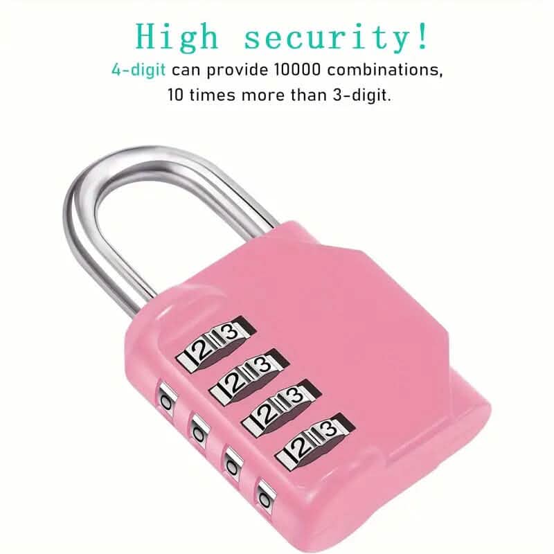 4-Digit Waterproof Zinc Alloy Combination Padlock