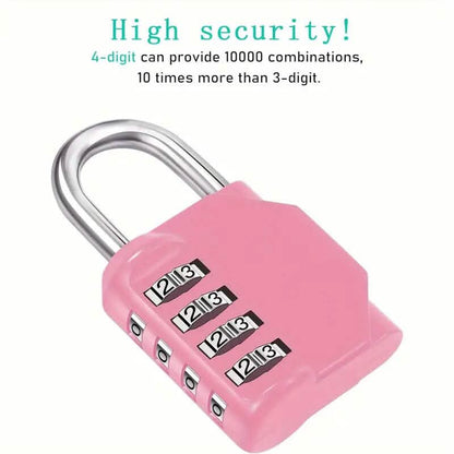 4-Digit Waterproof Zinc Alloy Combination Padlock