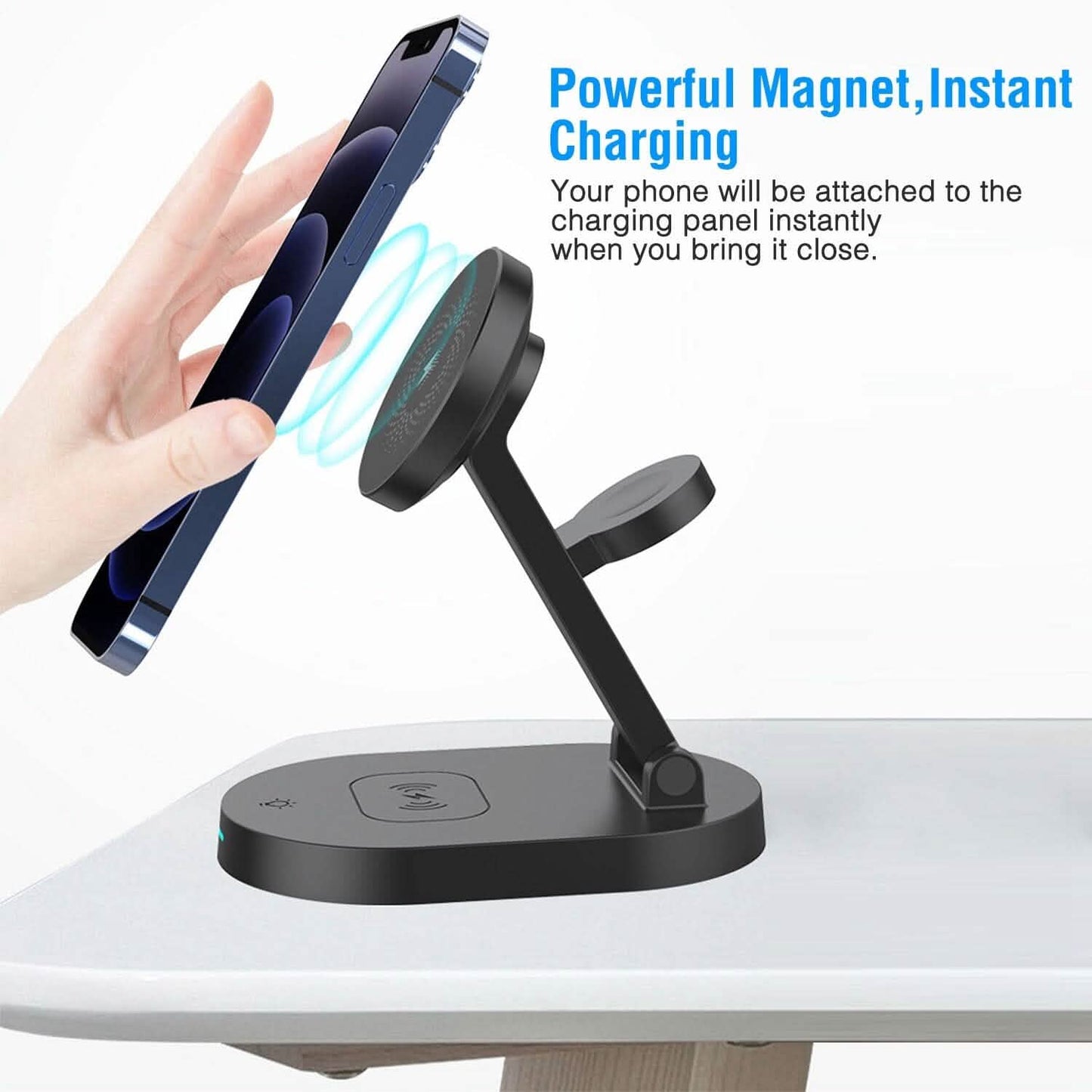 4-in-1 15W Foldable Magnetic Wireless Charging Station