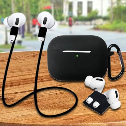 4-In-1 Airpods Pro3 Case Carabiner Sleeve Anti-lost Rope Set