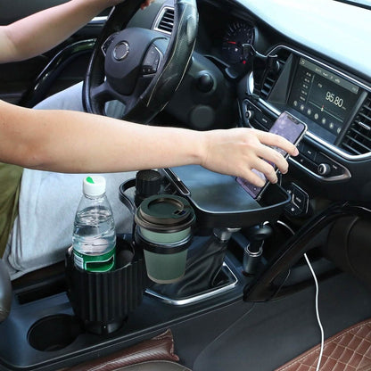 4-in-1 Car Cup Holder Tray Food Table