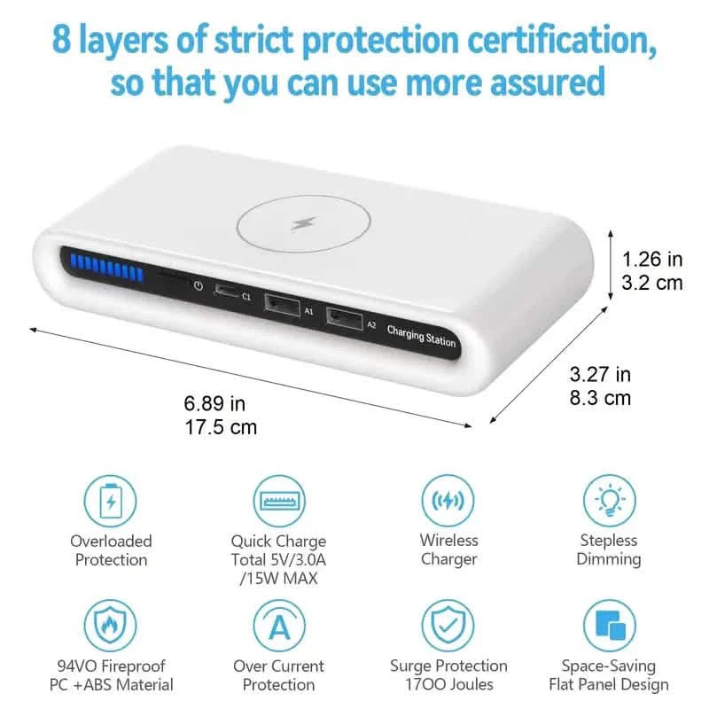 4-in-1 Charger 15W Portable Wireless Charger