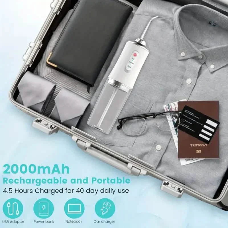 4-in-1 Cordless Water Flossers Oral Irrigator With DIY Mode 4 Jet Tips