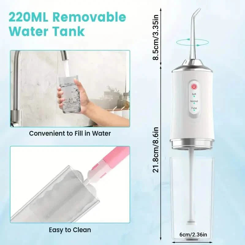 4-in-1 Cordless Water Flossers Oral Irrigator With DIY Mode 4 Jet Tips