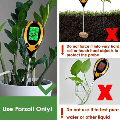 4-in-1 Digital Soil Moisture Meter
