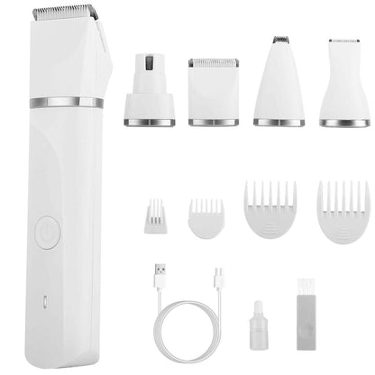 4-in-1 Electric Pet Dog Cat Grooming Kit Cordless Rechargeable