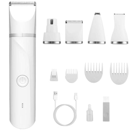 4-in-1 Electric Pet Dog Cat Grooming Kit Cordless Rechargeable