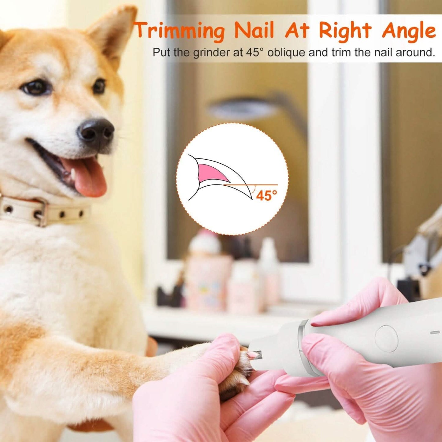 4-in-1 Electric Pet Dog Cat Grooming Kit Cordless Rechargeable