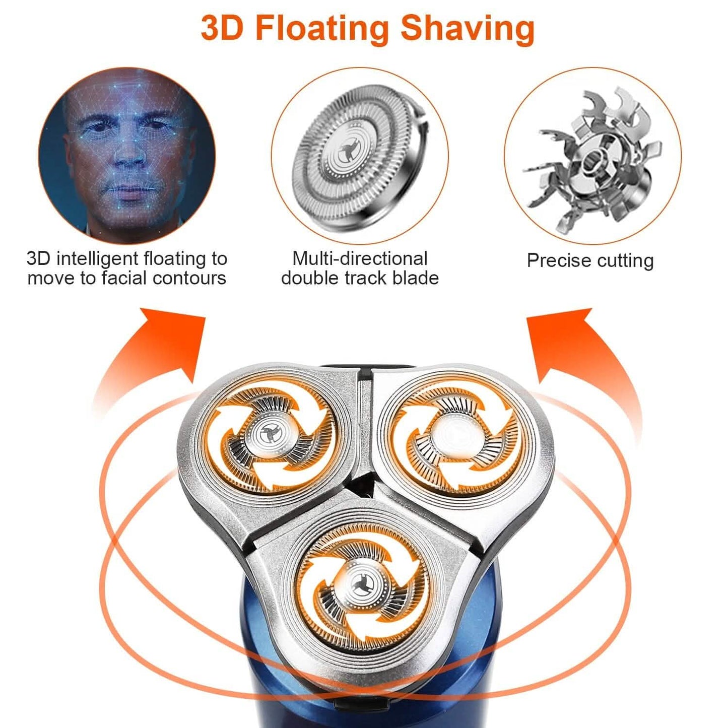 4-In-1 Electric Razor Shaver Rechargeable Cordless