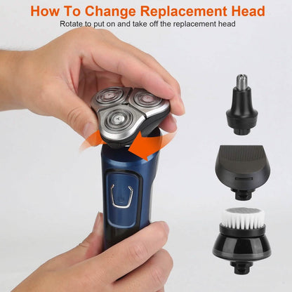 4-In-1 Electric Razor Shaver Rechargeable Cordless