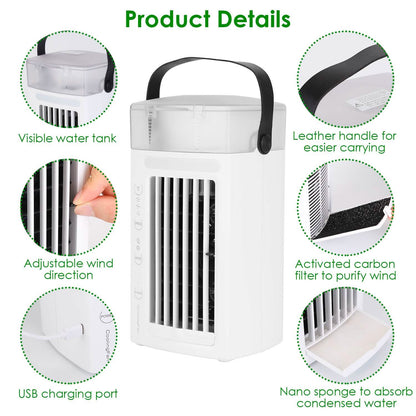 4-in-1 Evaporative Air Cooler Water Mist Cooling Fan