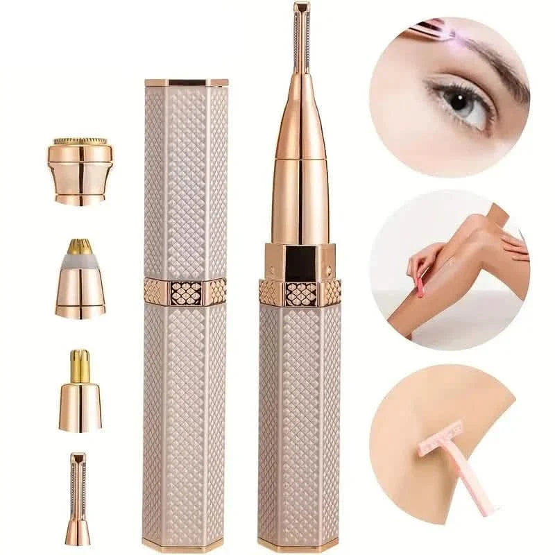 4-in-1 Facial Electric Hair Removal Painless Shaver Rechargeable Full Body Epilator