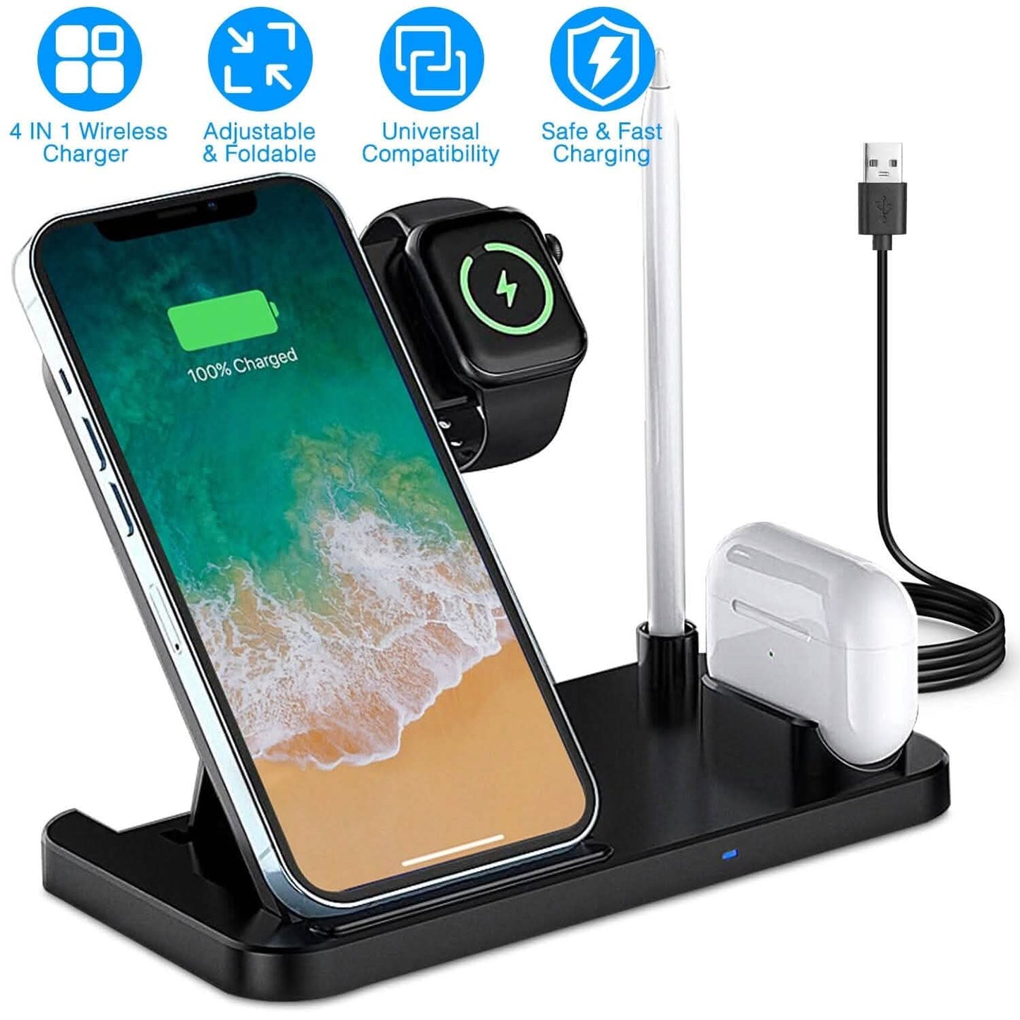 4-in-1 Foldable Wireless Charger