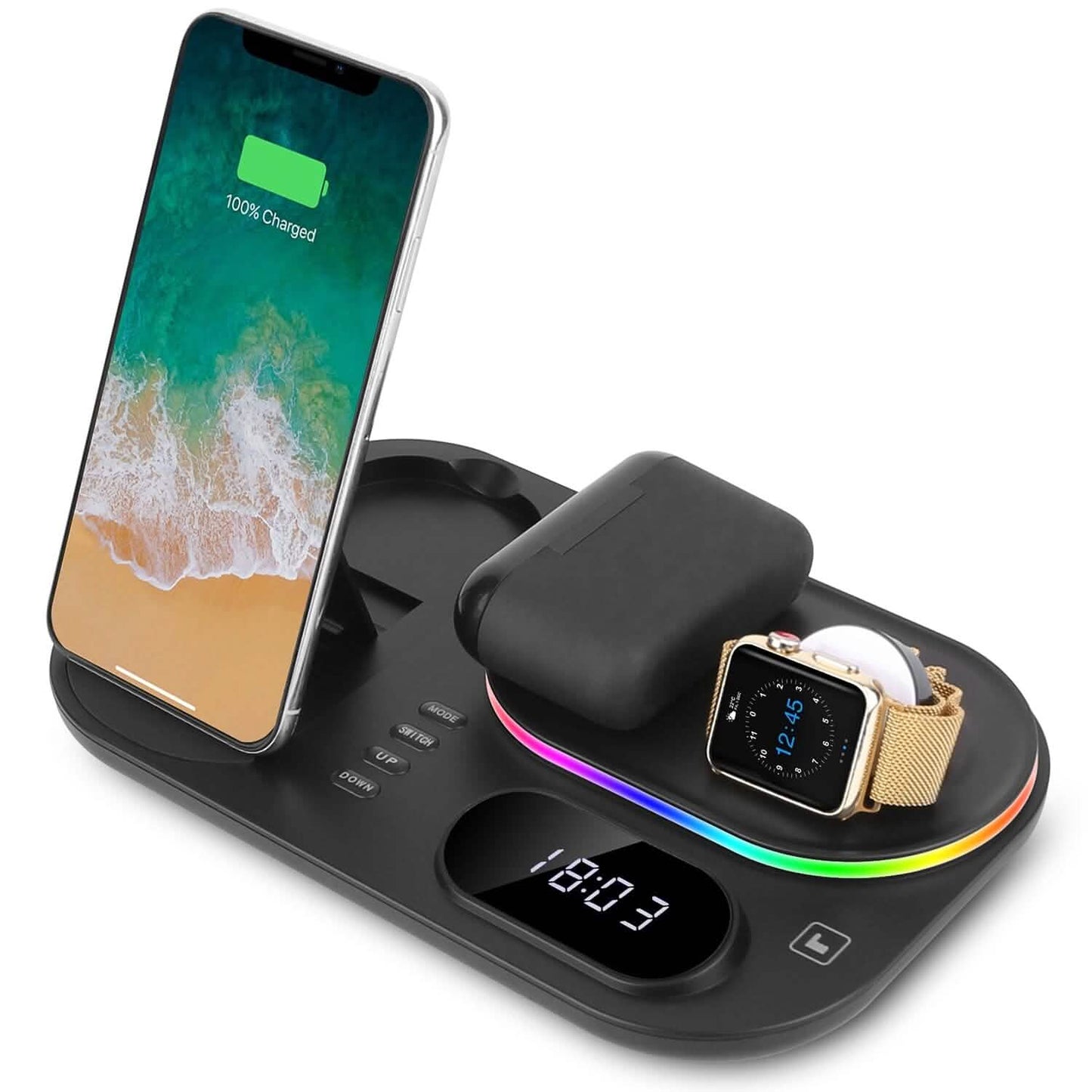 4-in-1 Foldable Wireless Charging Station Stand Dock