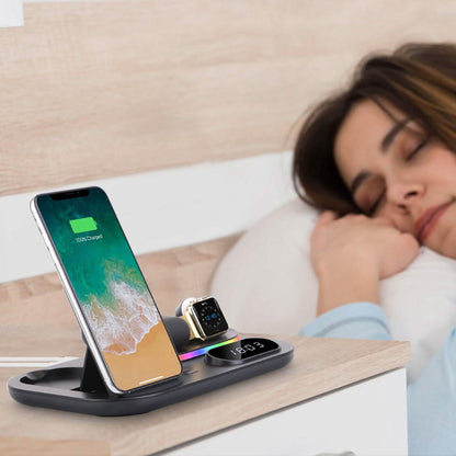 4-in-1 Foldable Wireless Charging Station Stand Dock