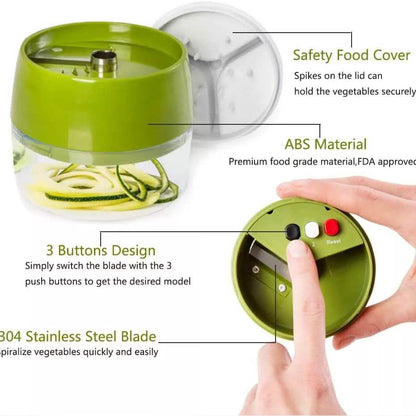 4-in-1 Fruit Vegetable Slicer Adjustable Spiral Grater